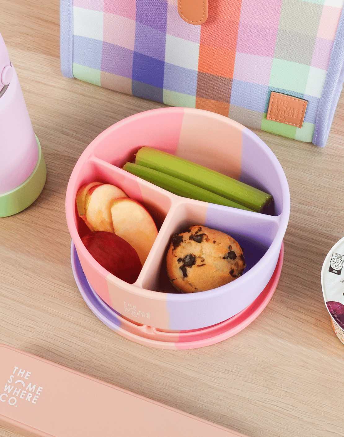 Cotton Candy Round Silicone Bento Lunch Box