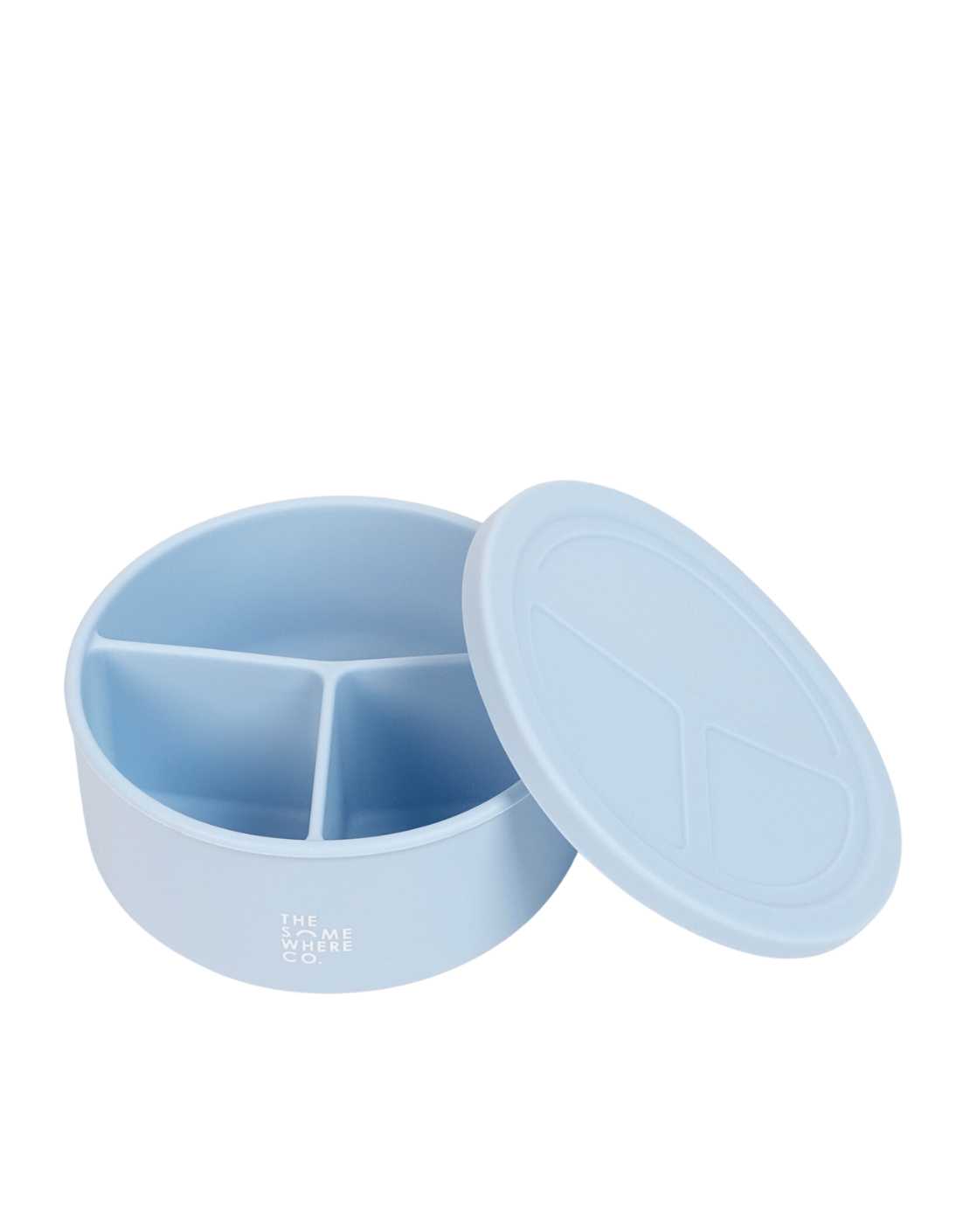 Powder Blue Round Silicone Bento Lunch Box