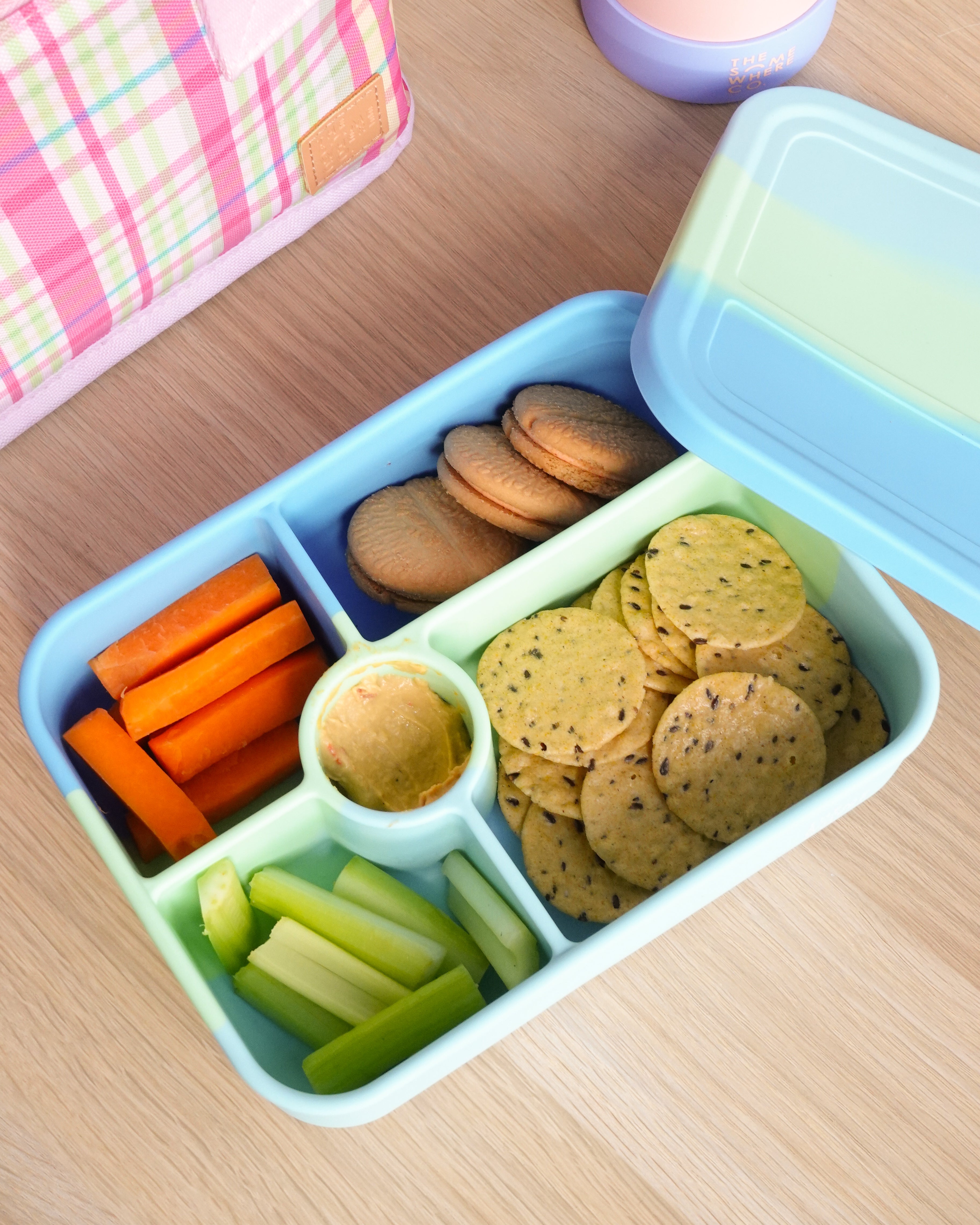Peppermint Large Silicone Bento Lunch Box