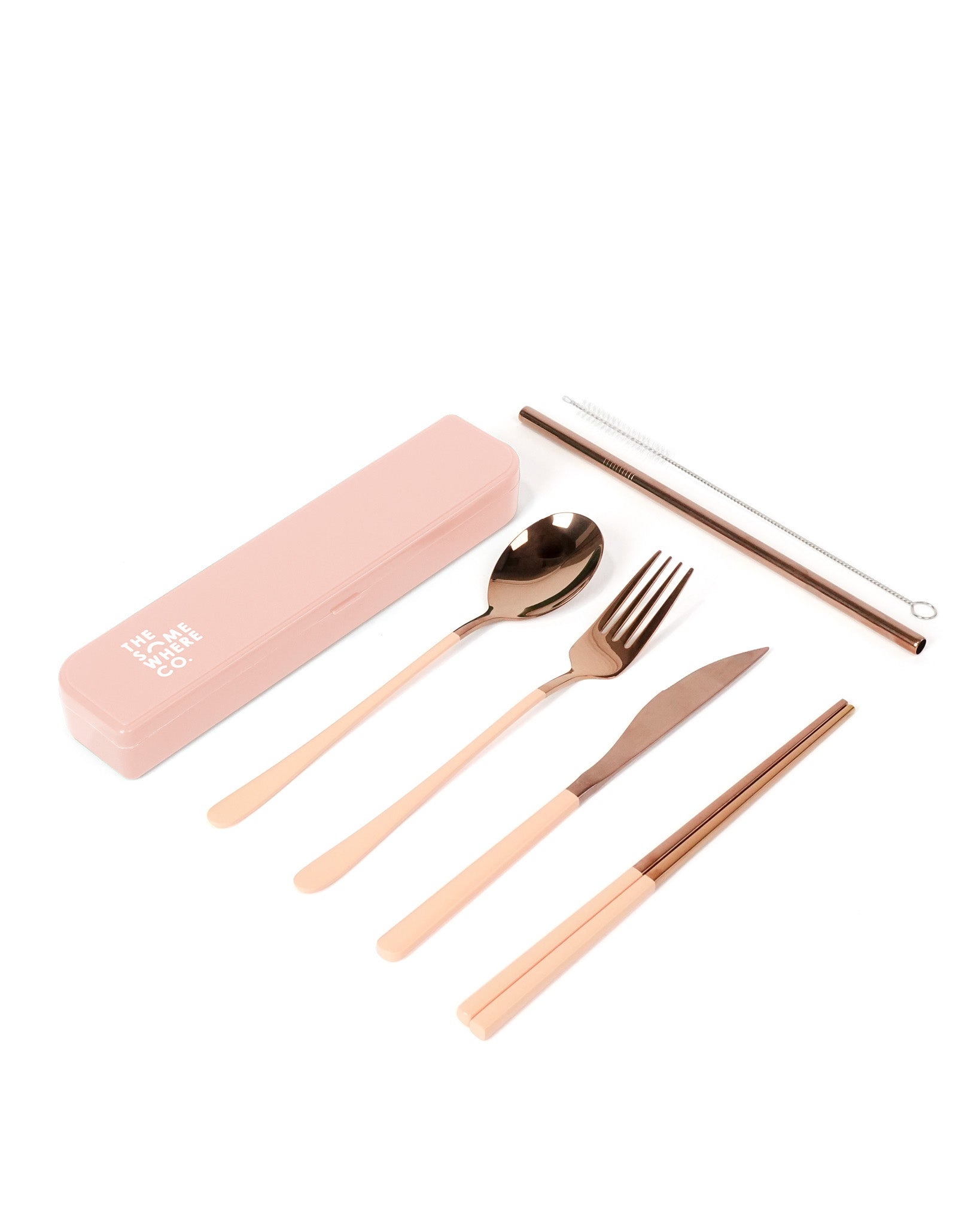 Cutlery Kit - Rose Gold with Blush Handle (PRE-ORDER)