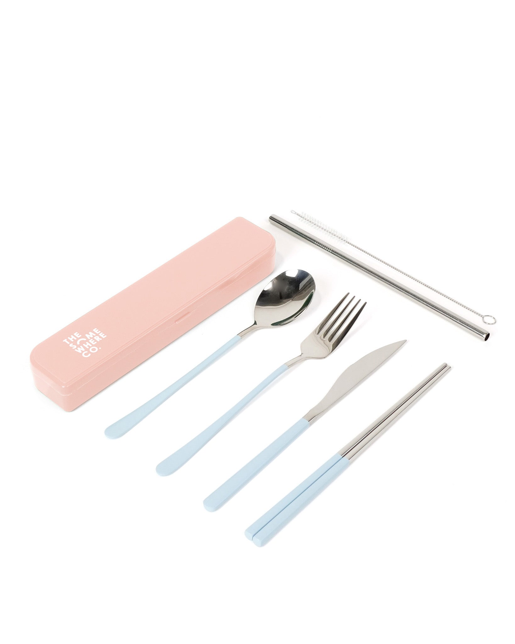 Cutlery Kit - Silver with Powder Blue Handle (PRE-ORDER)
