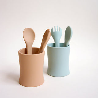 Silicone Cups + Cutlery
