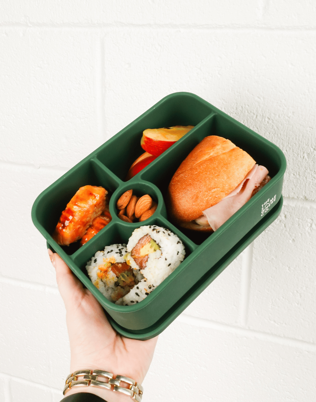 Forest Green Large Silicone Bento Lunch Box