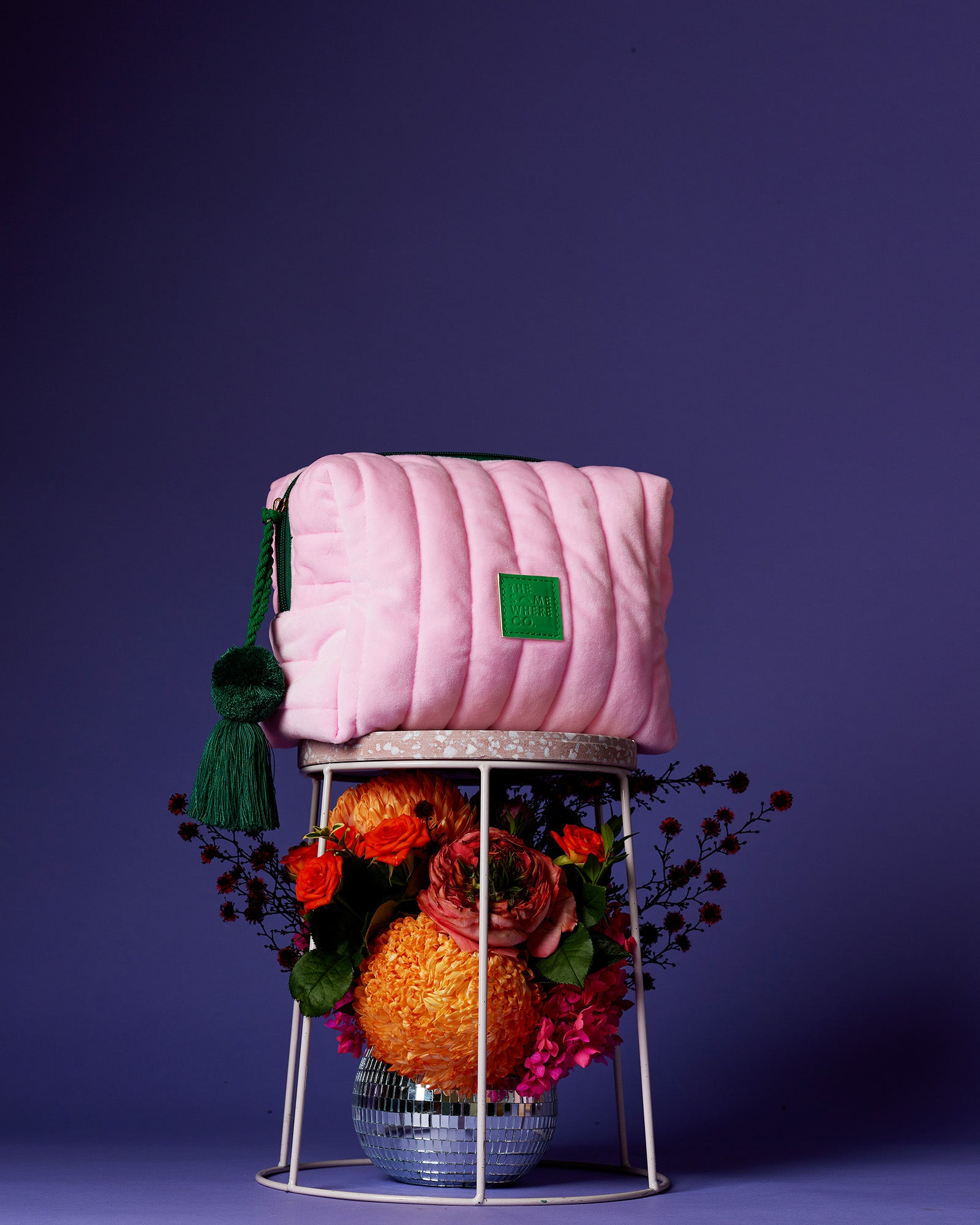 Pink Velvet Cosmetic Case