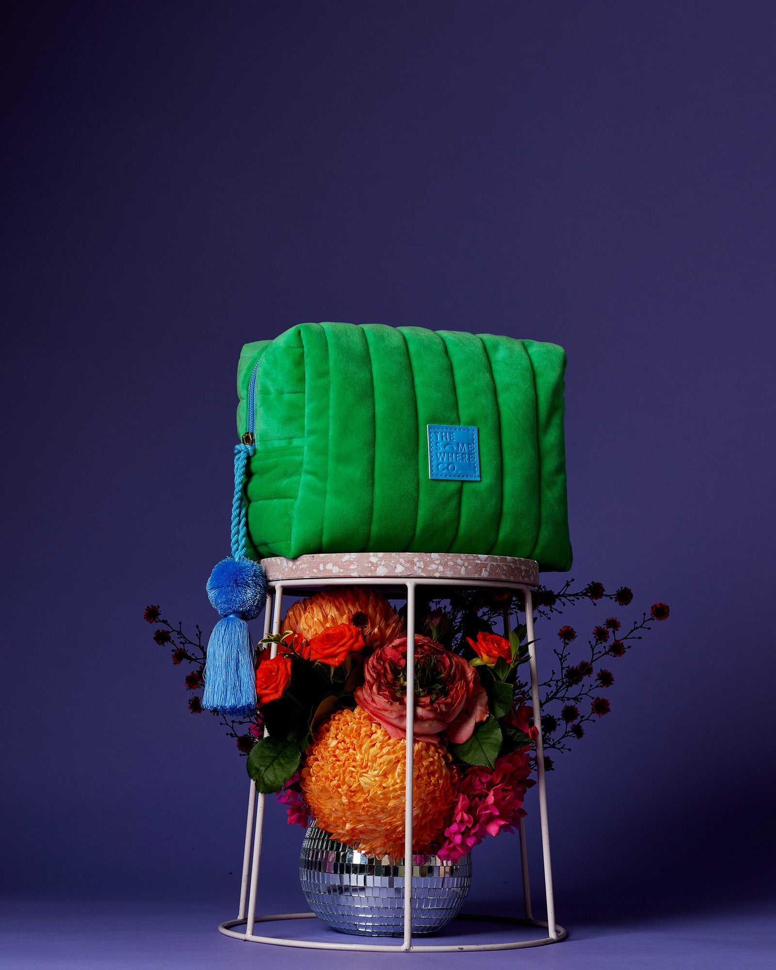 Green Velvet Cosmetic Case