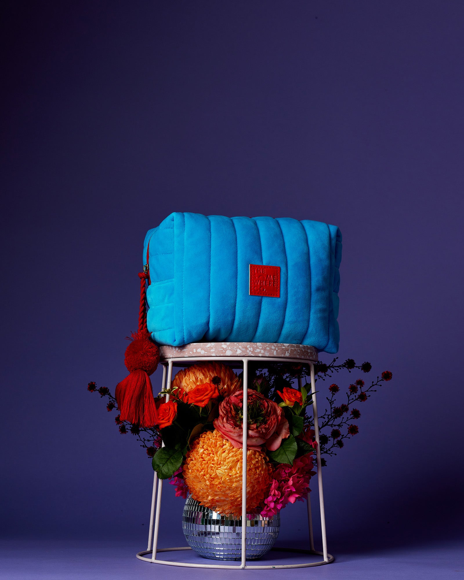 Blue Velvet Cosmetic Case