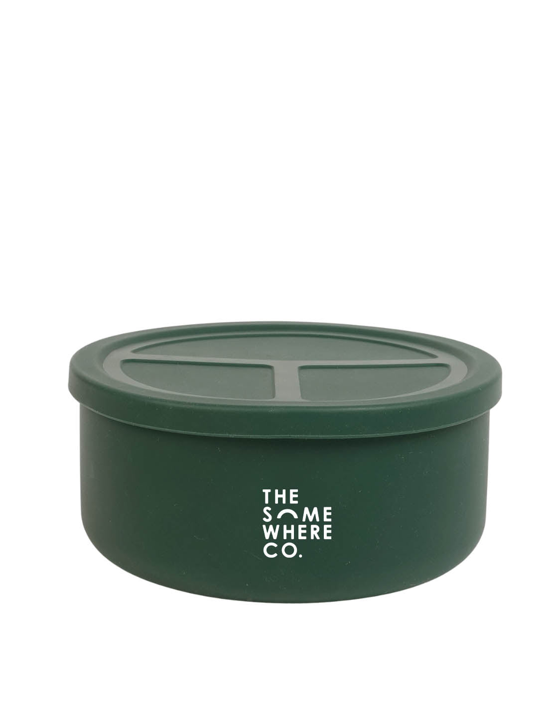 Forest Green Round Silicone Bento Lunch Box