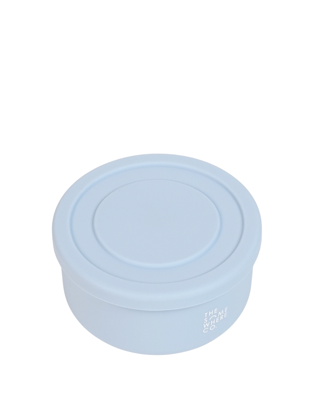 Powder Blue Round Silicone Lunch Box