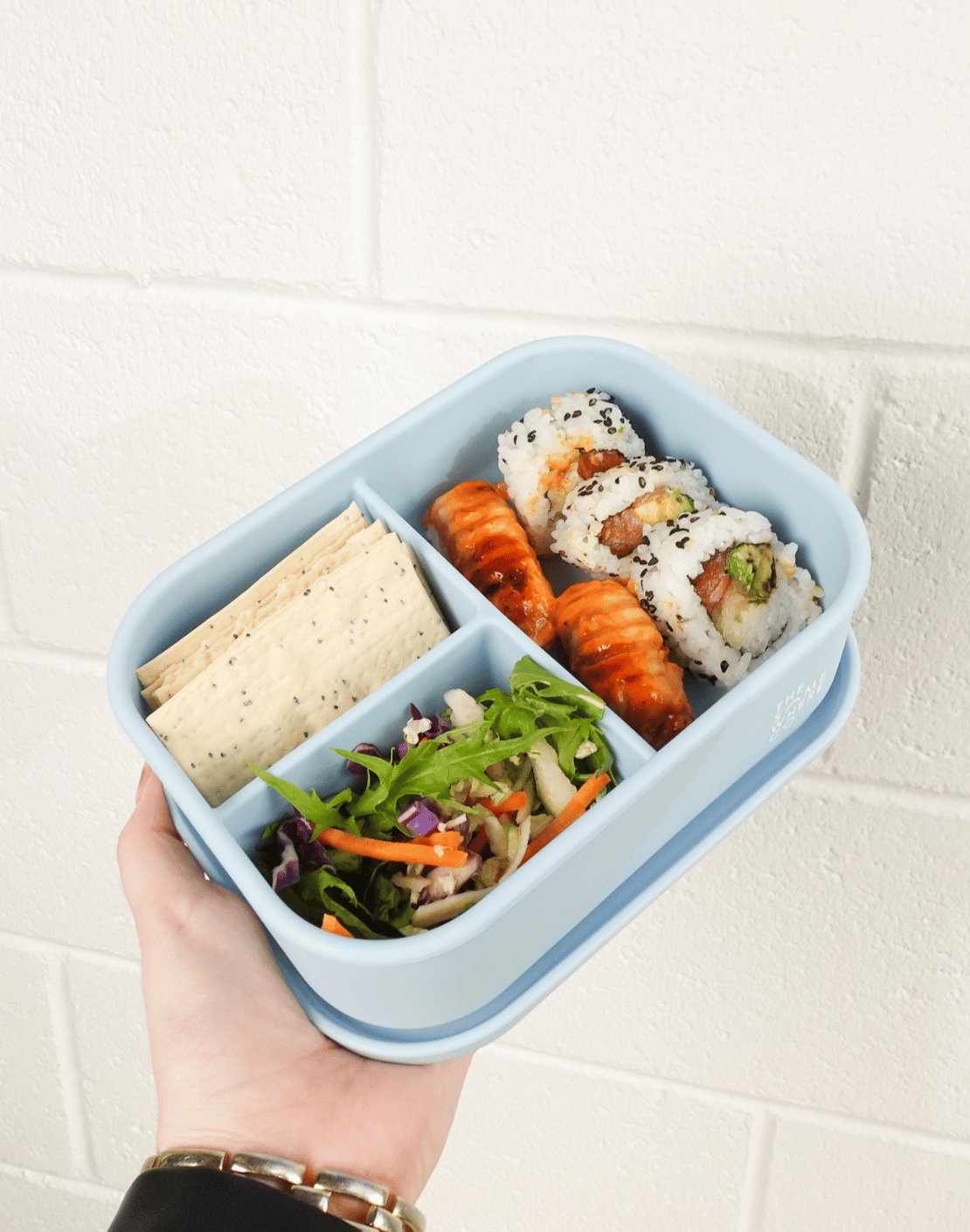 Powder Blue Silicone Bento Lunch Box