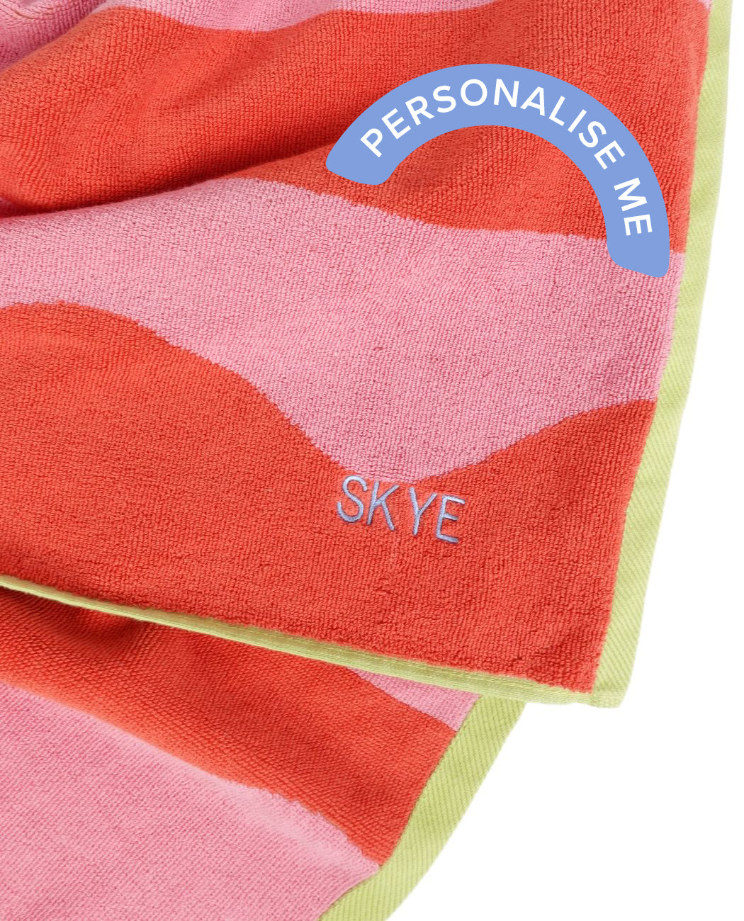 Personalised Bubblegum Premium Beach Towel