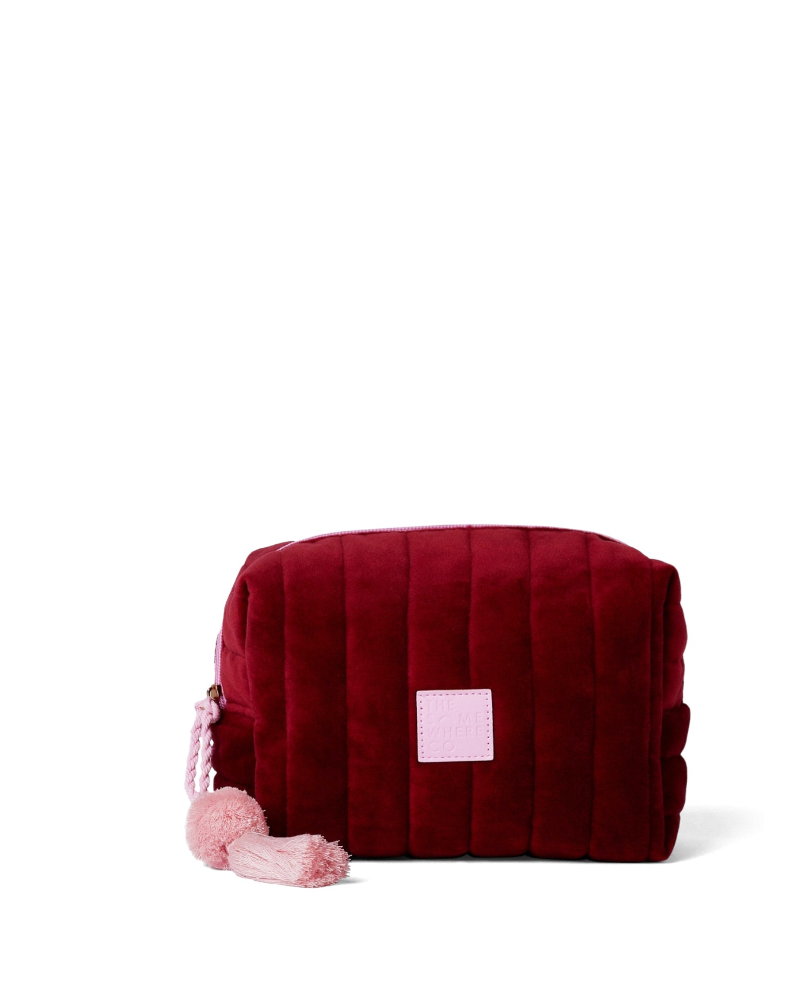 Burgundy Velvet Cosmetic Case