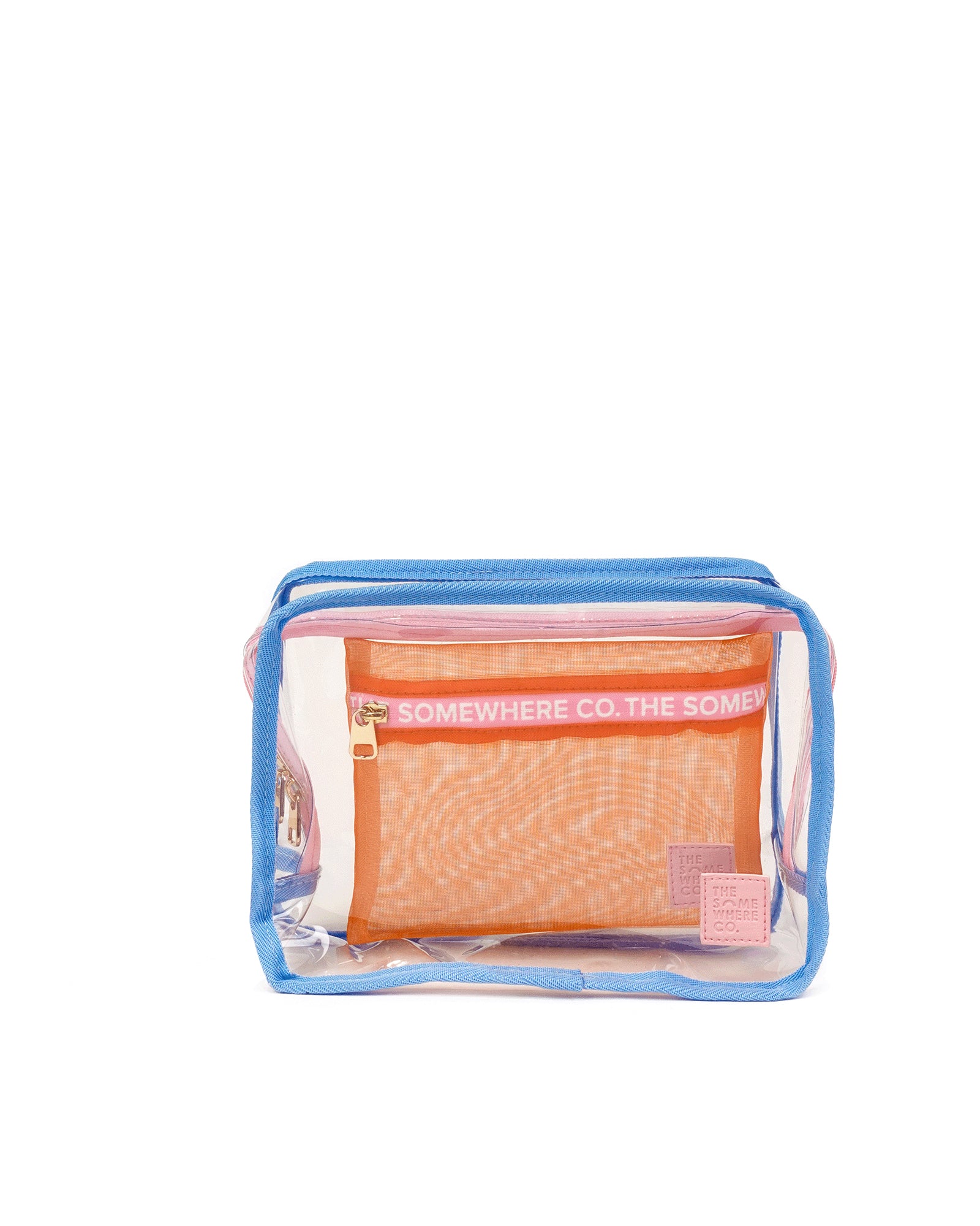 Blue & Pink Cheeky Cosmetic Case