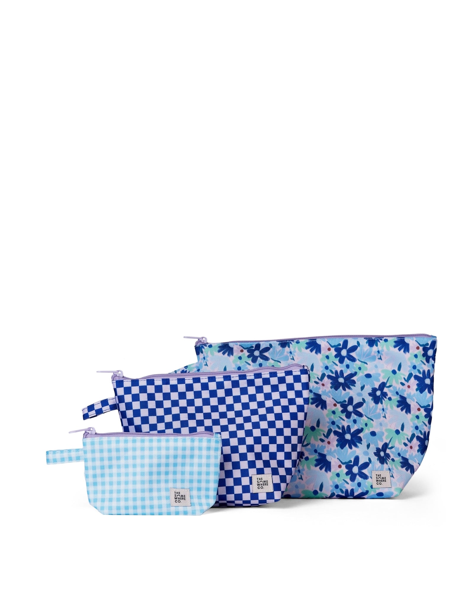 Blue Meadow Handy Pouch Trio