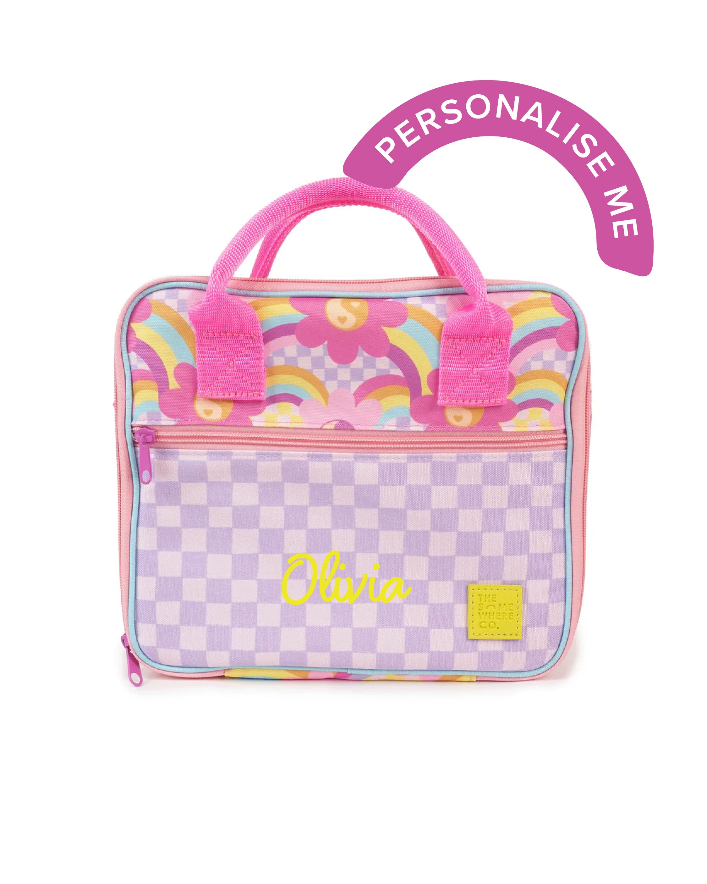 Personalised Rainbow Rave Mini Lunch Case