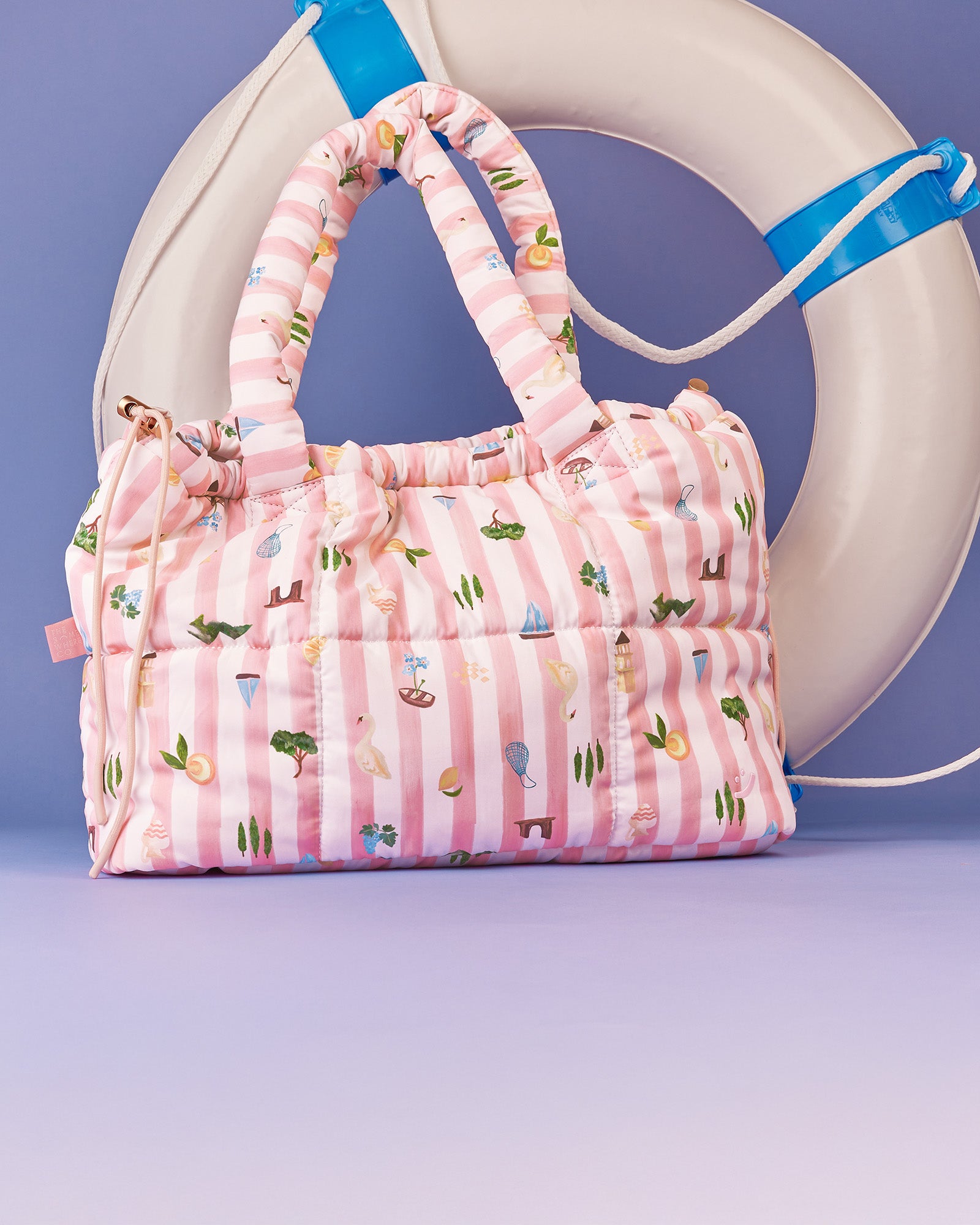 Boat Days Marshmallow Midi Tote