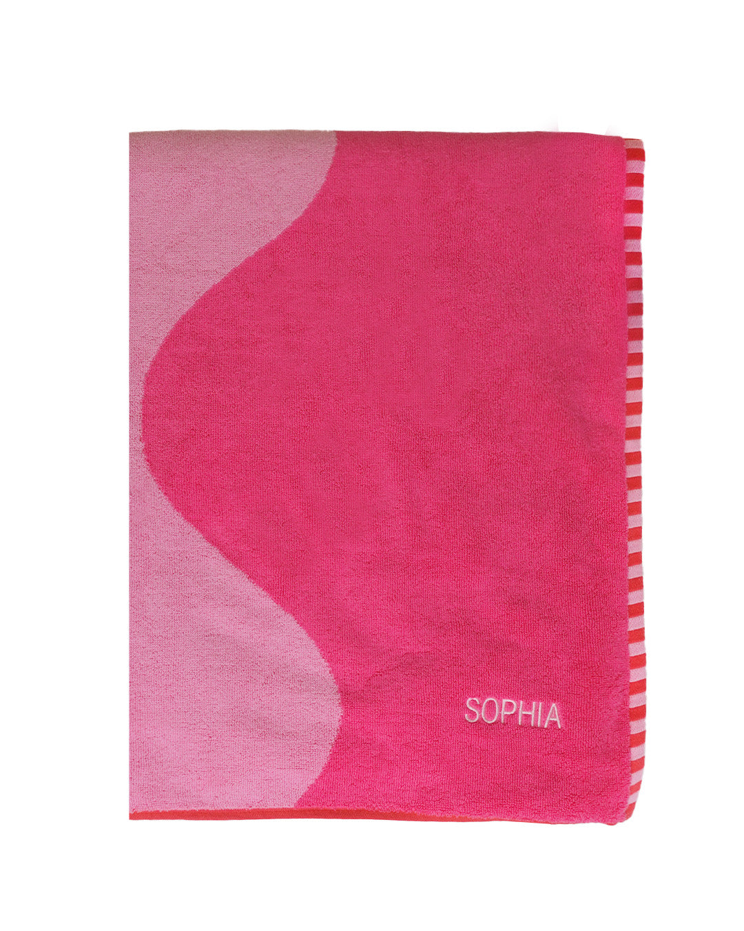 Personalised Raspberry Jelly Premium Cotton Beach Towel