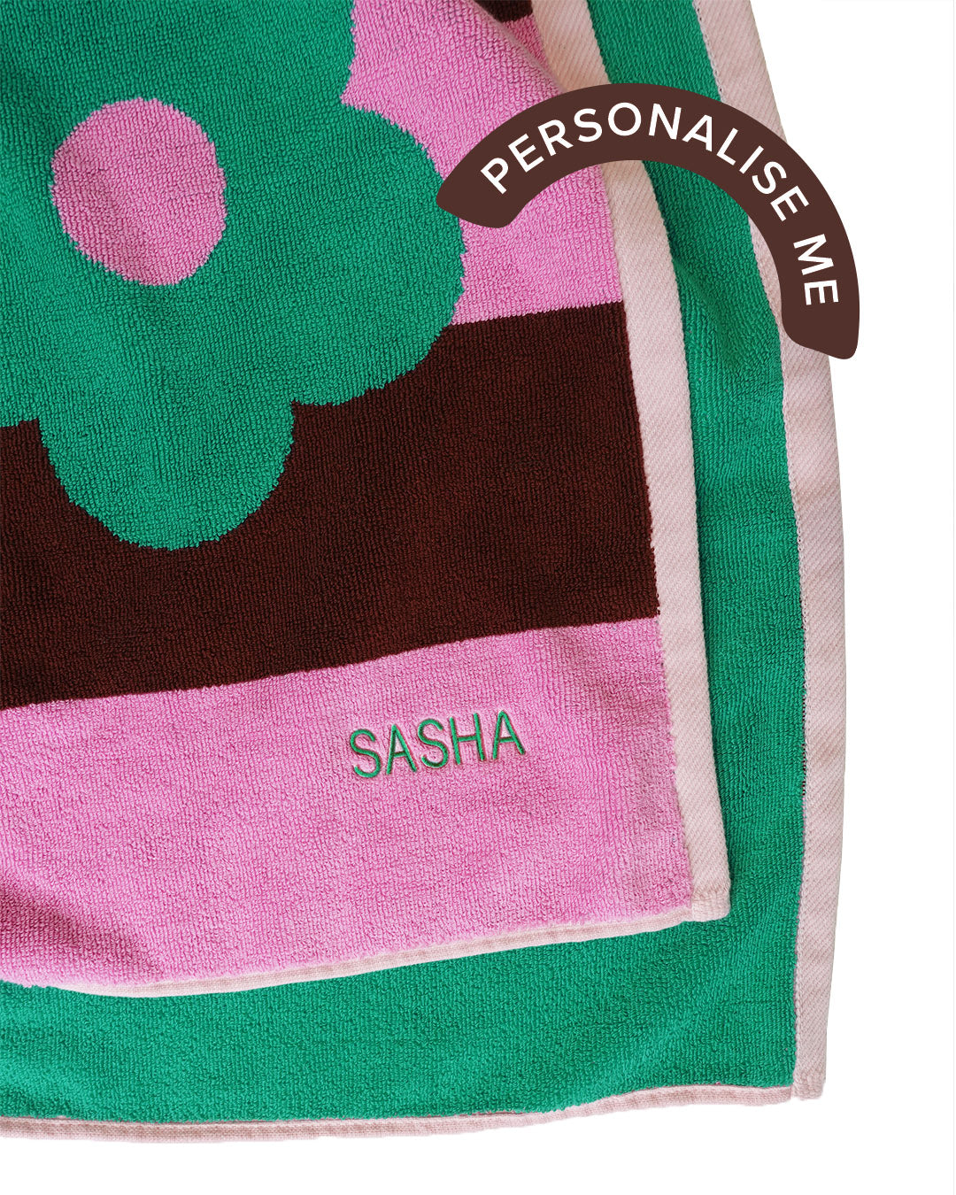 Personalised Rocky Road Premium Cotton Beach Towel