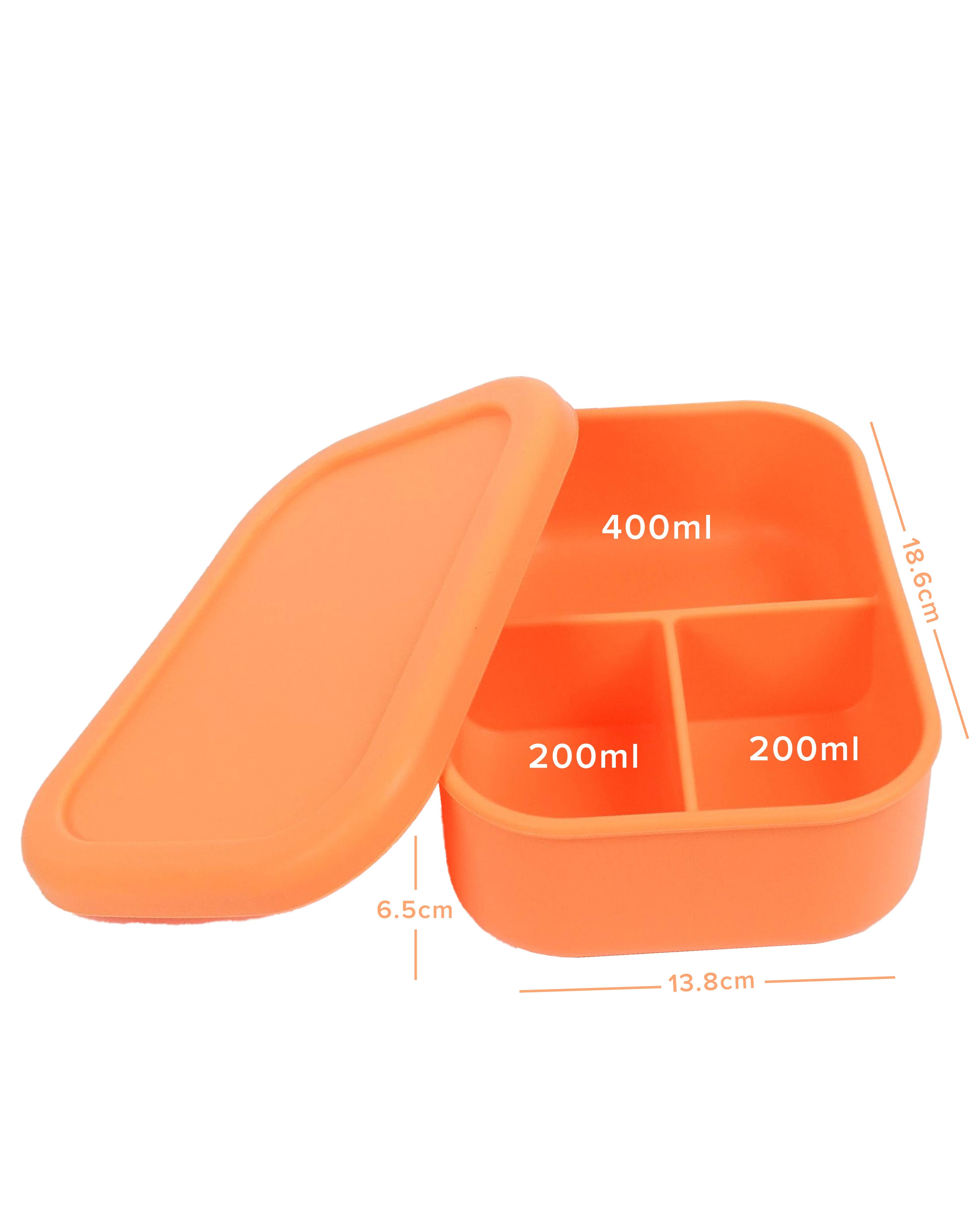 Apricot Silicone Bento Lunch Box