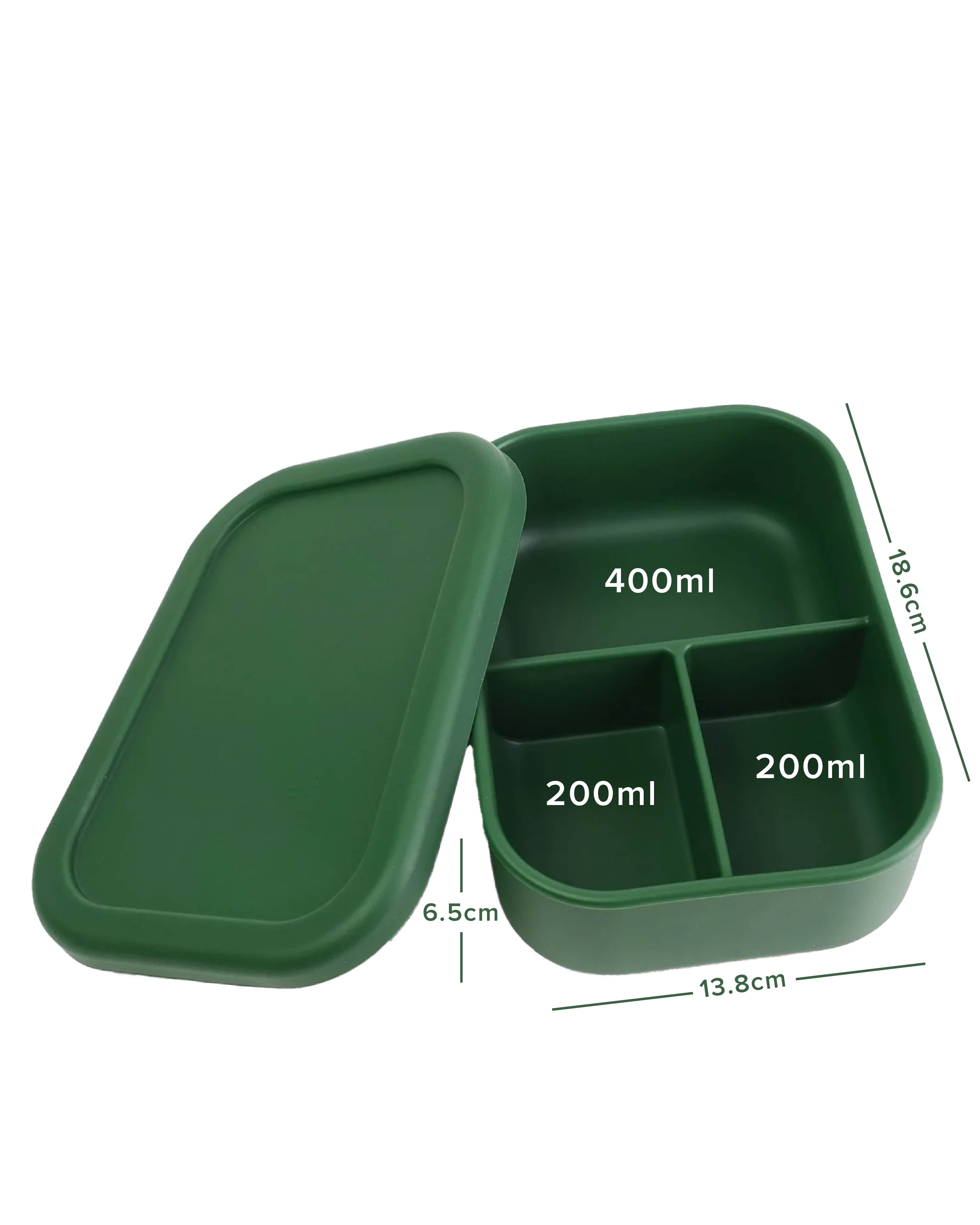 Forest Green Silicone Bento Lunch Box