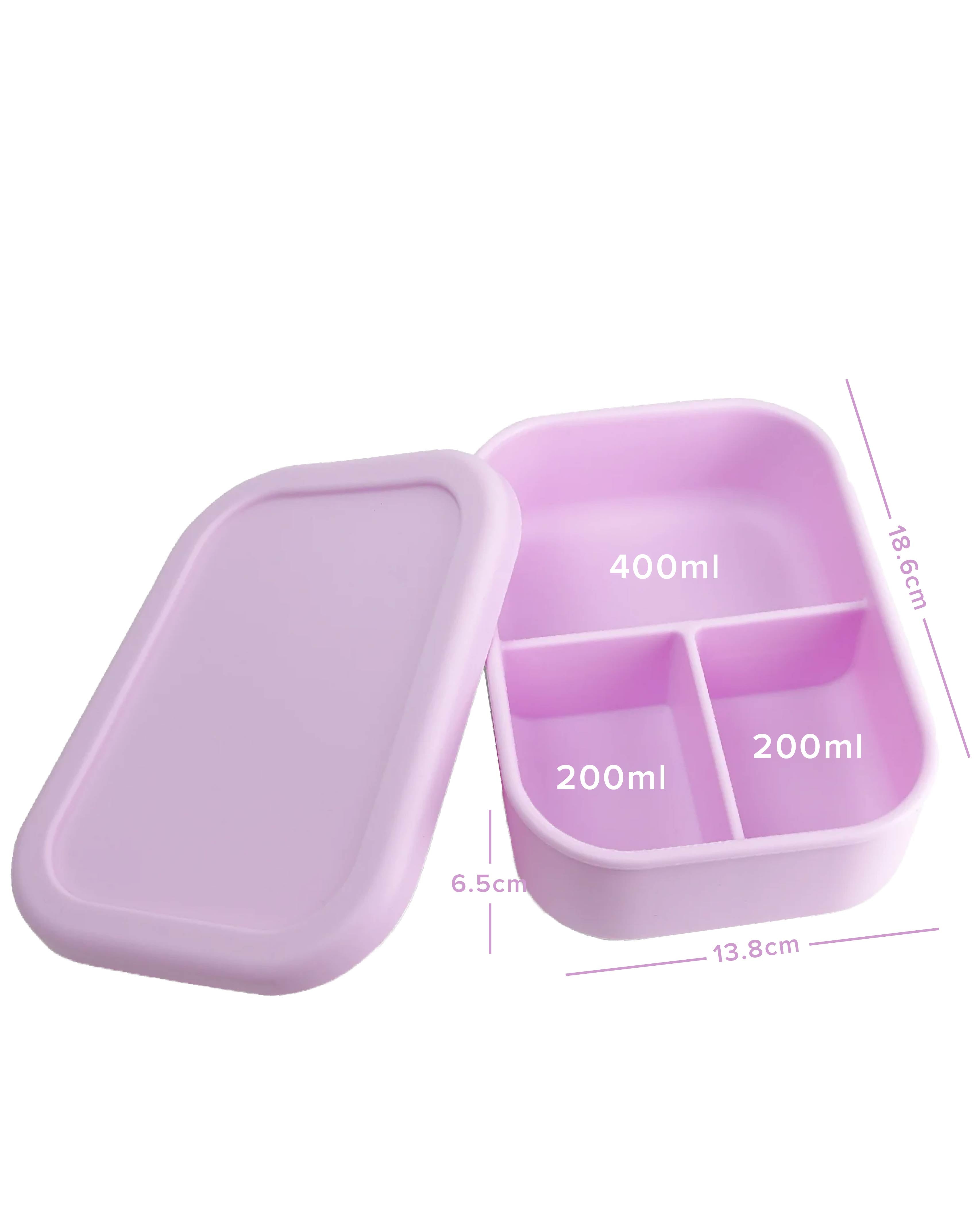 Lilac Silicone Bento Lunch Box