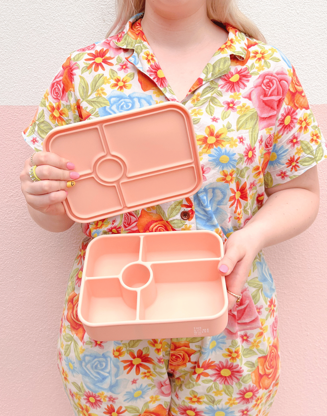Blush Large Silicone Bento Lunch Box