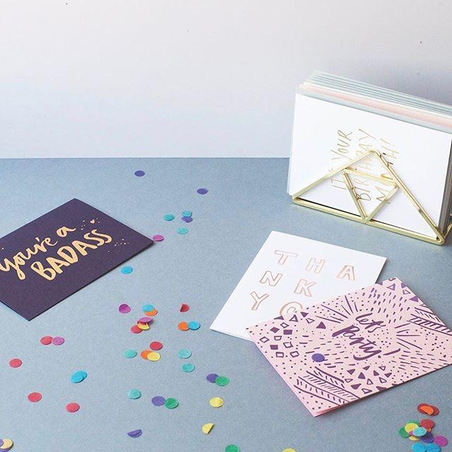 Let’s Party foiled greeting card | Blushing Confetti