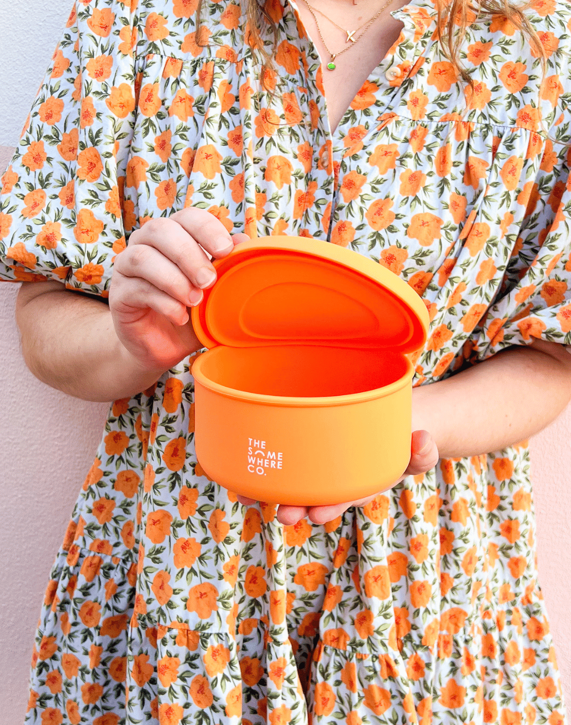 Apricot Round Silicone Lunch Box