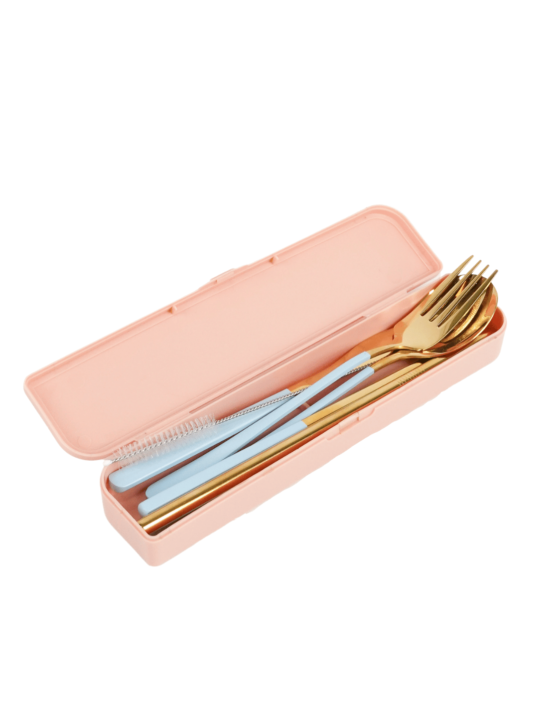 Cutlery Kit - Gold with Powder Blue Handle