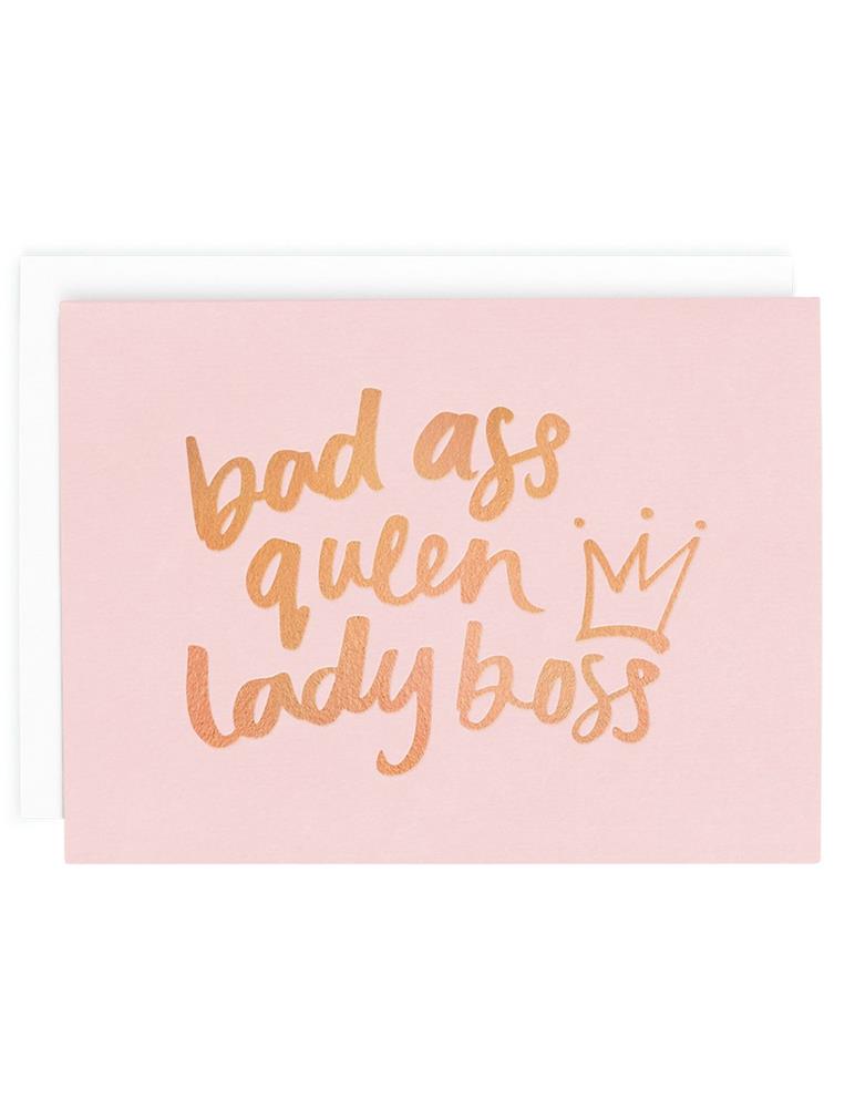 Bad Ass Lady Boss Greeting Card