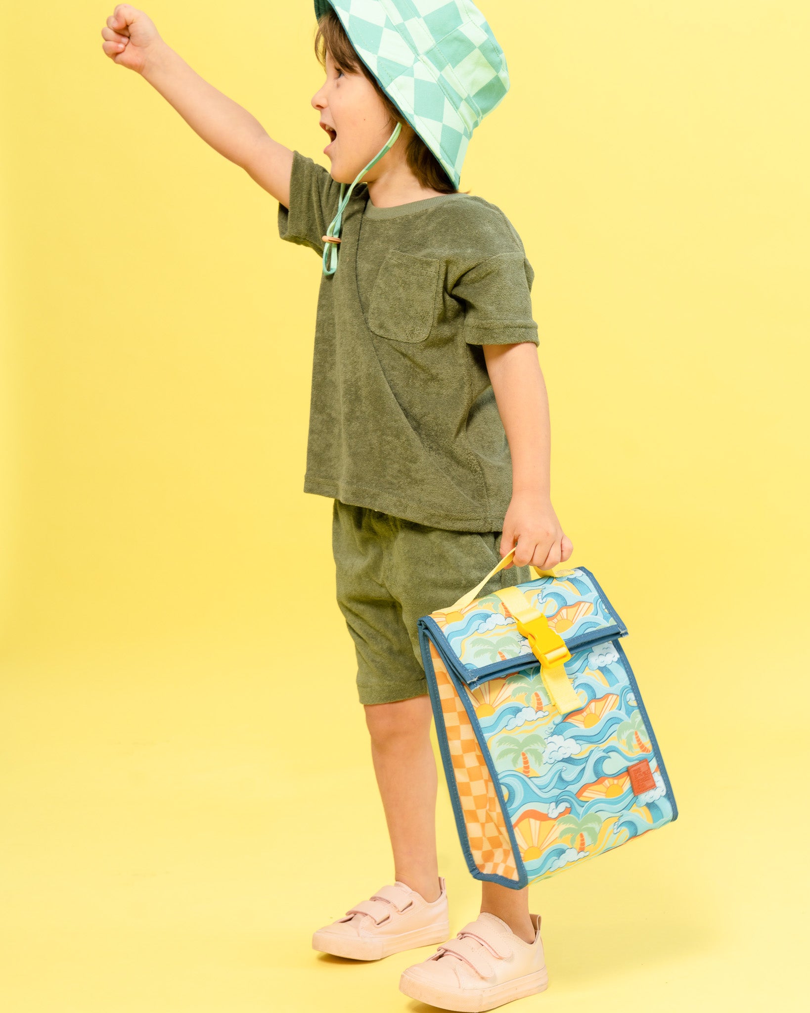 Blue & Mint Reversible Mini Bucket Hat