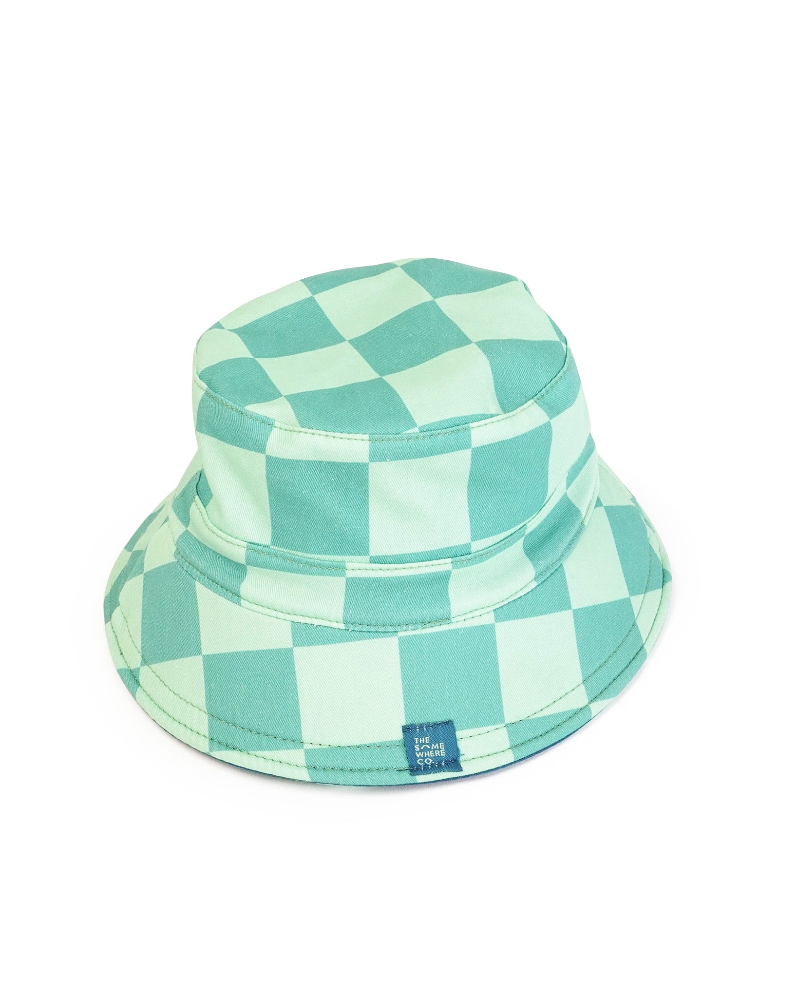 Blue & Mint Reversible Mini Bucket Hat