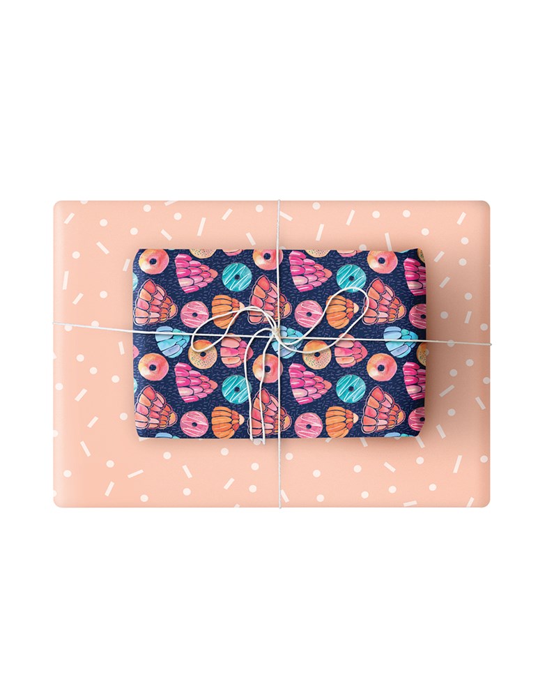 Double Sided Wrapping Paper Dessert Confetti