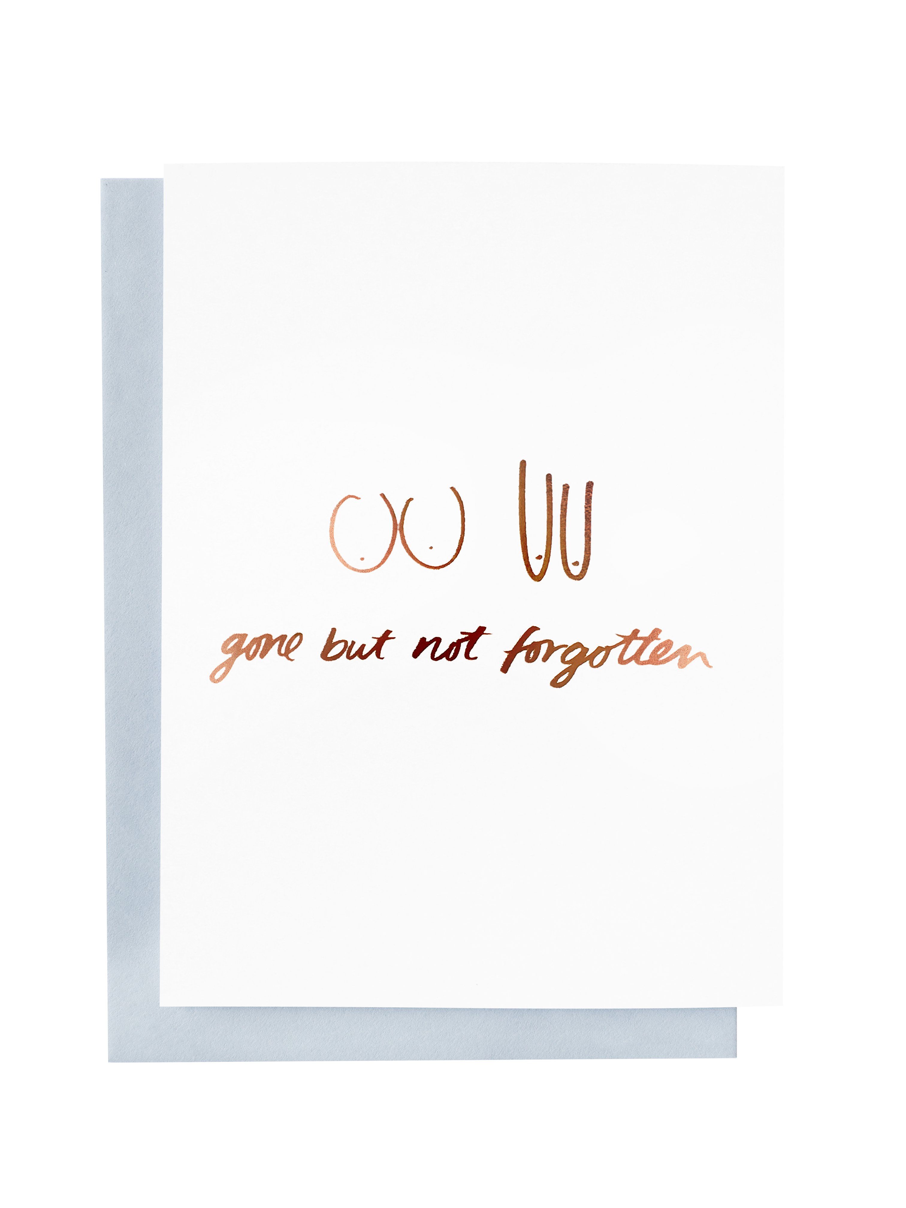 Gone but not forgotten Greeting Card | Blushing Confetti