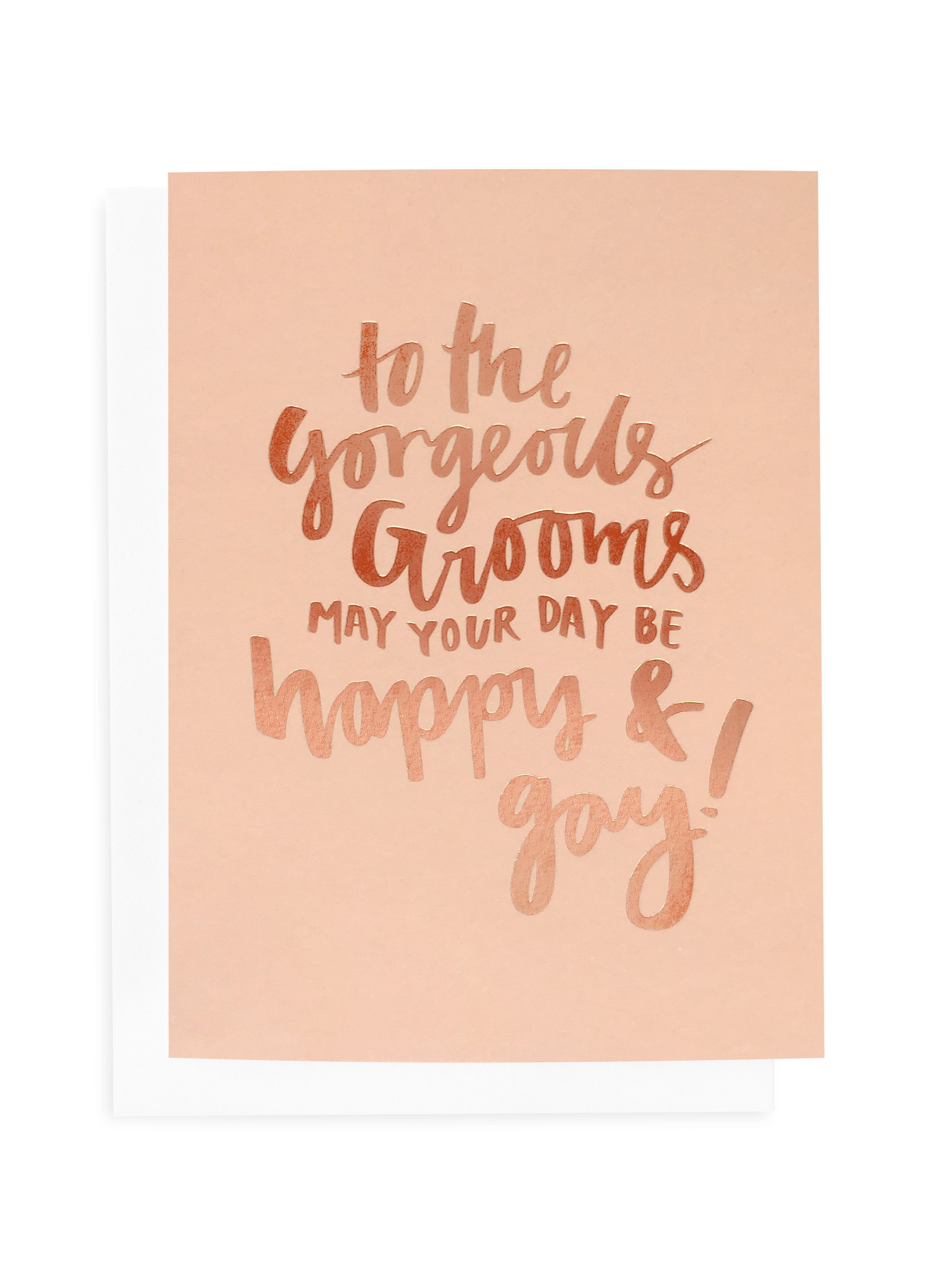 Gorgeous Grooms Greeting Card | Blushing Confetti