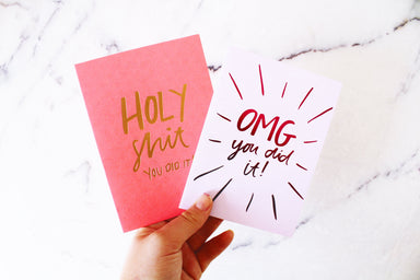 OMG - you did it foiled greeting card | Blushing Confetti