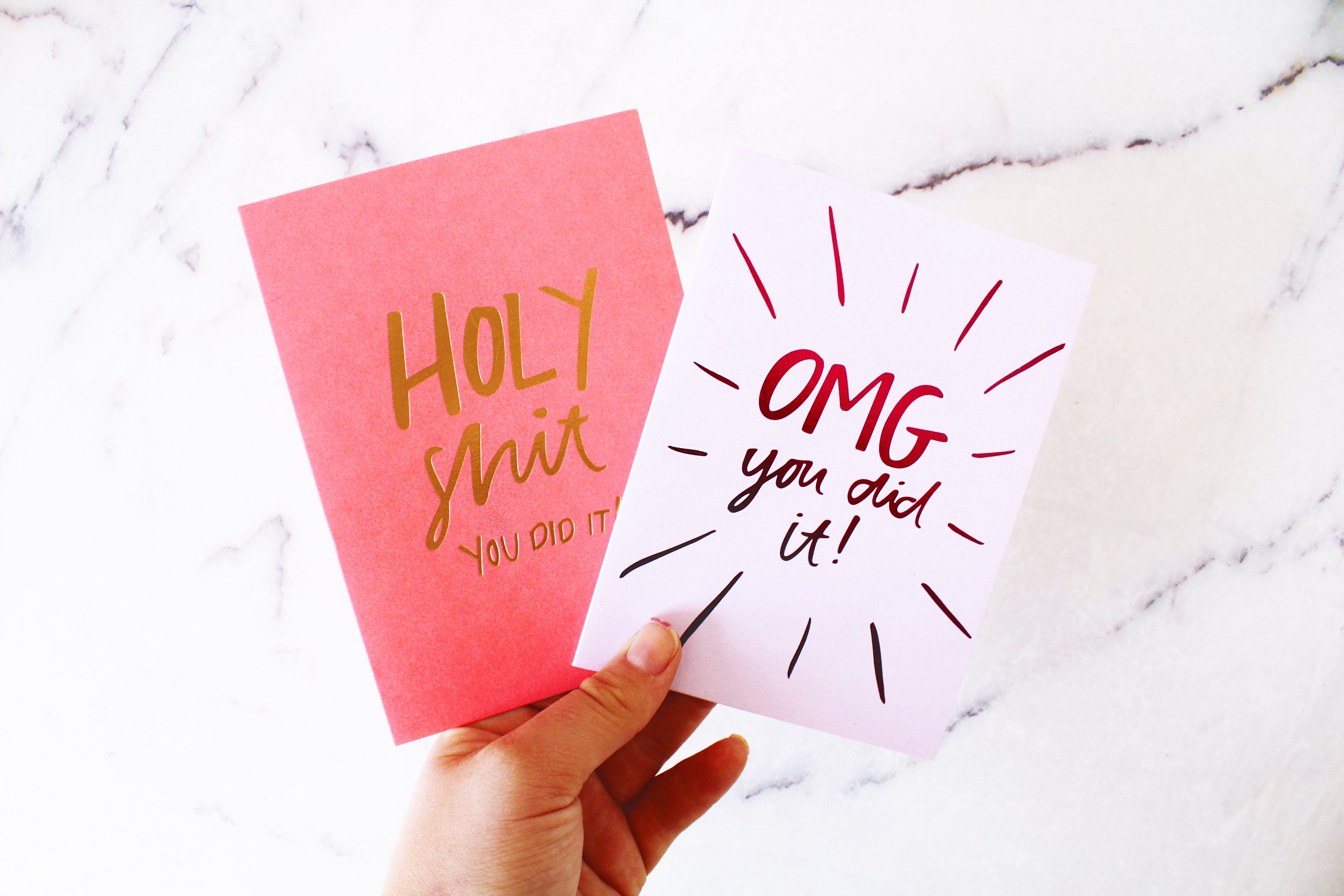 Holy Shit! Foiled Greeting Card | Blushing Confetti