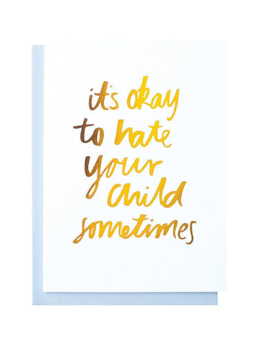 It’s Okay foiled greeting card | Blushing Confetti