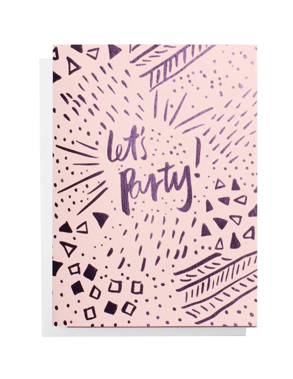 Let’s Party foiled greeting card