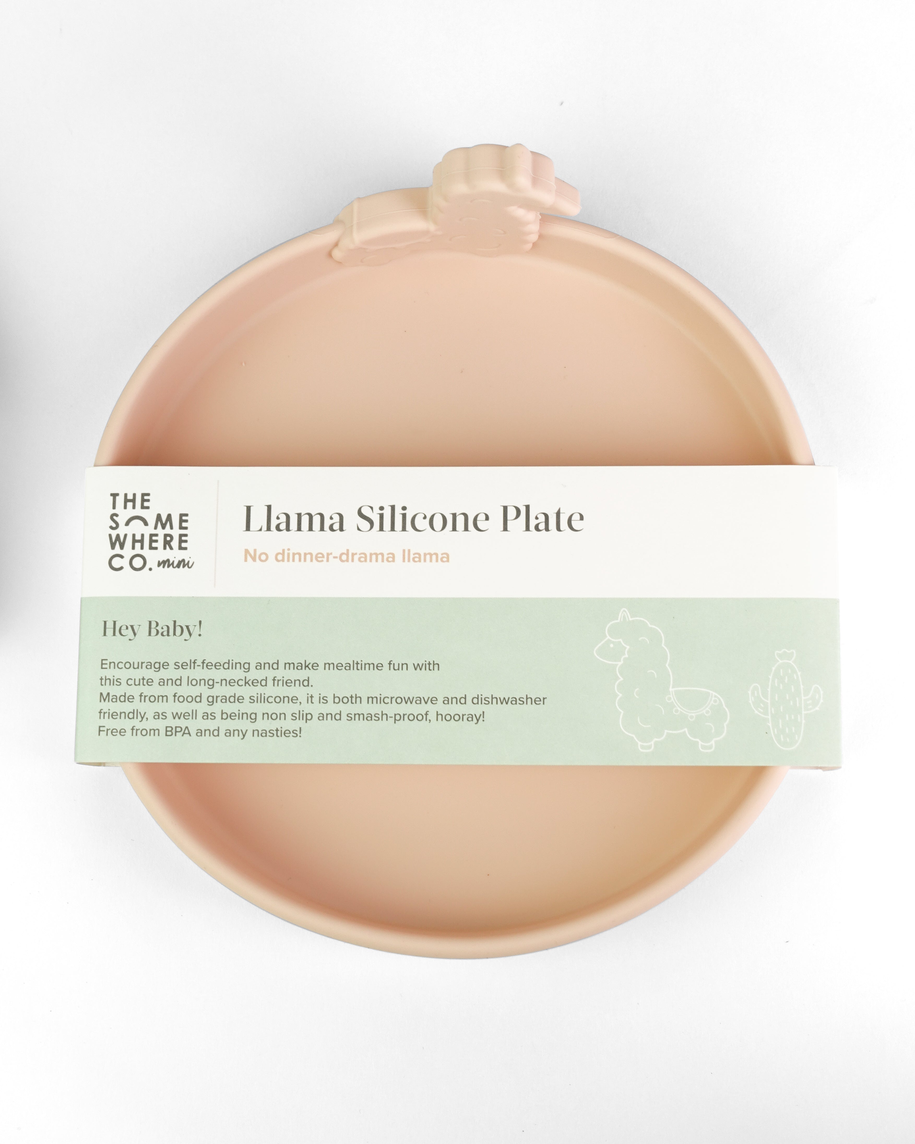 Llama Silicone Plate (Blush)