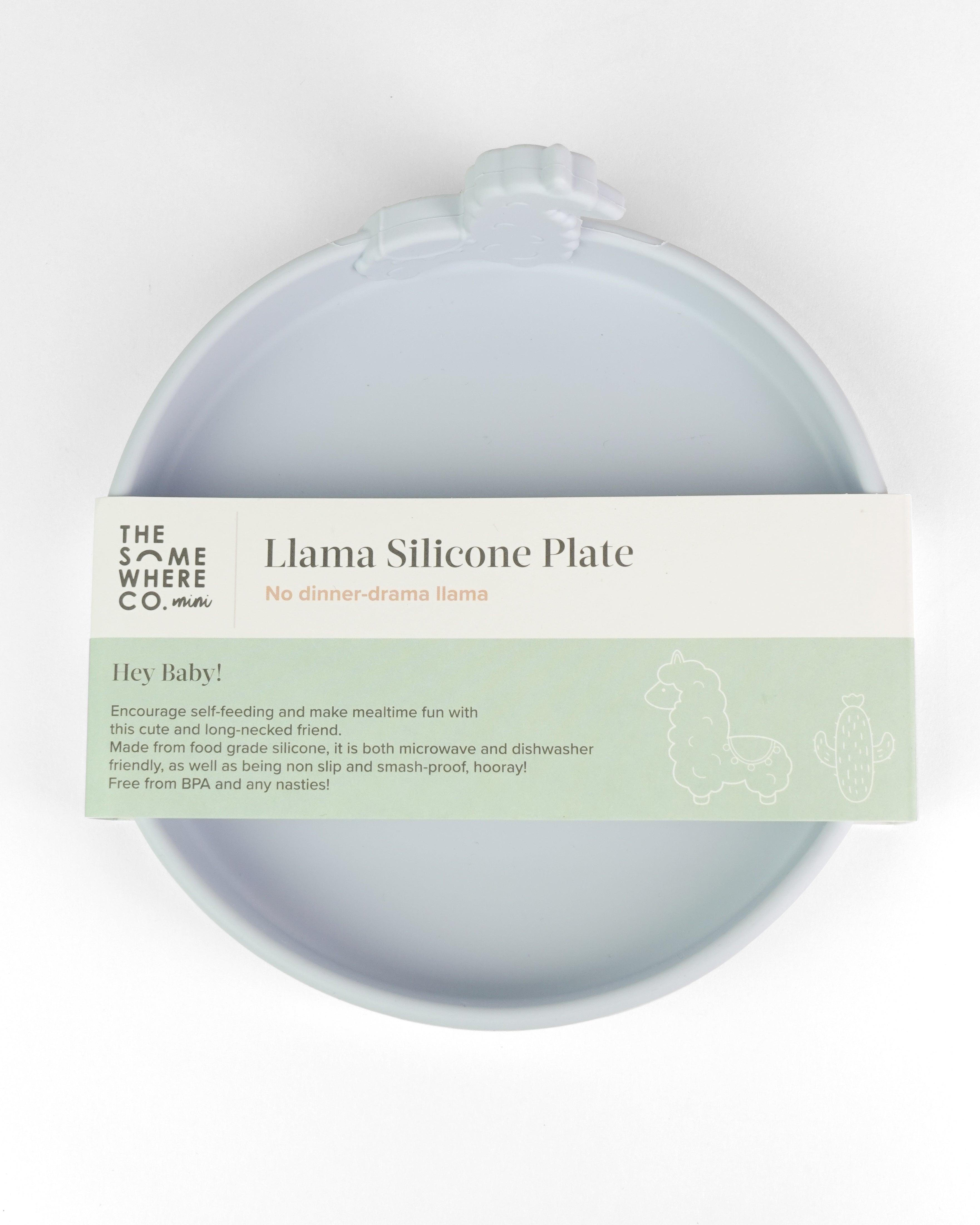 Llama Silicone Plate (Duck Egg)