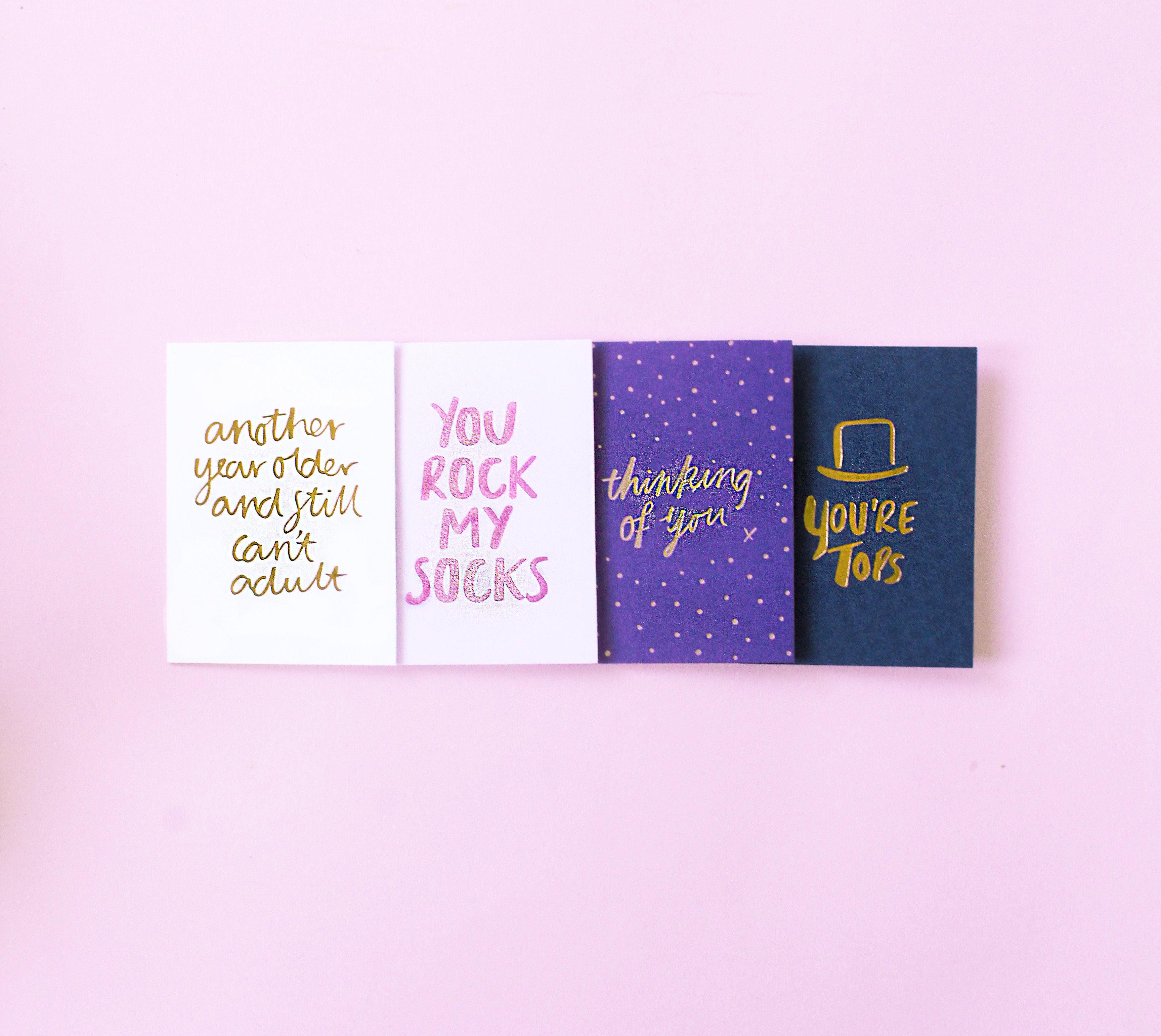 Thinking of you foiled greeting card | Blushing Confetti