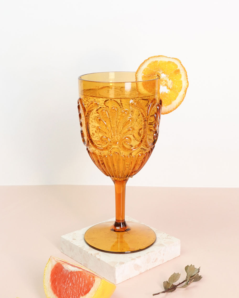 Pavillion Acrylic Wine Glass - Amber