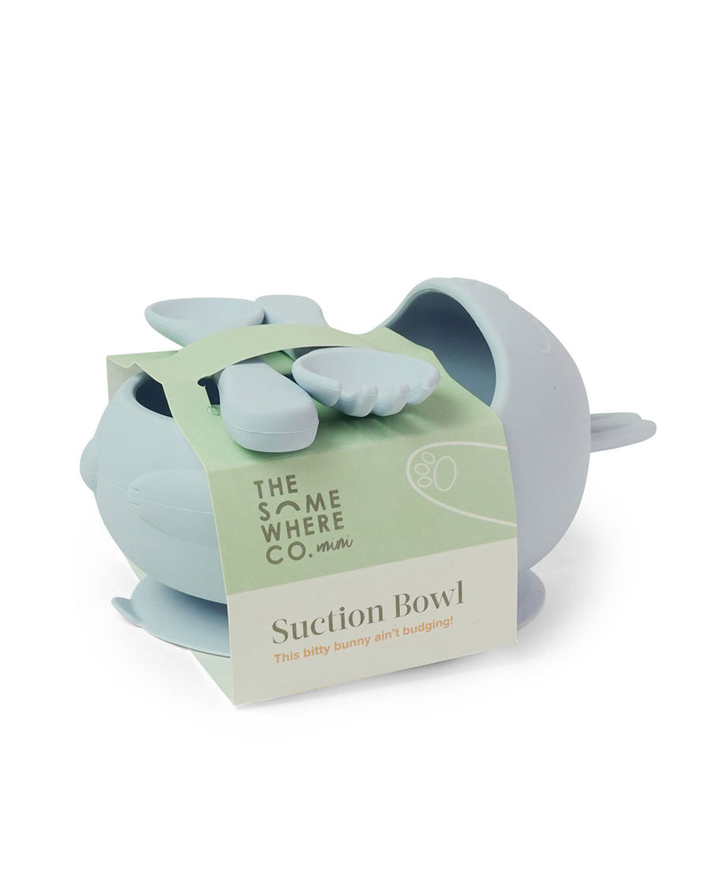 Duck Egg Bunny Silicone Suction Bowl w/ Cutlery