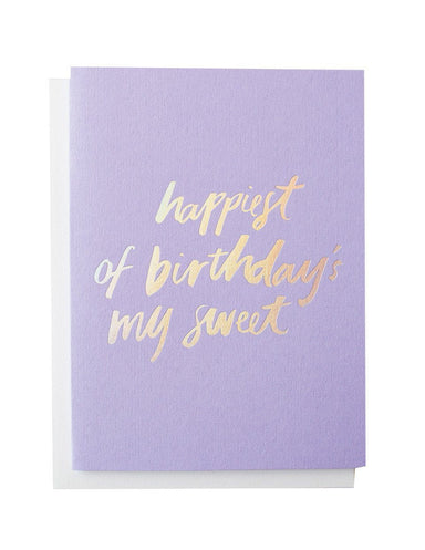 Happy Birthday Holographic foiled greeting card | Blushing Confetti