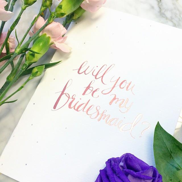 Will you be my Bridesmaid? foiled greeting card | Blushing Confetti